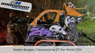 Rookie Banger Championship of the World 2024  Ringwood Raceway [upl. by Aubrey667]