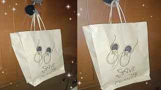 Paper bag making at home How to make shopping 🛍️ bag with paper DIY paperbagdiypapercraft [upl. by Layne795]