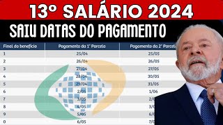 13º SALÁRIO DO INSS GOVERNO LIBERA DATAS DE PAGAMENTO PARA APOSENTADOS [upl. by Adidnac]