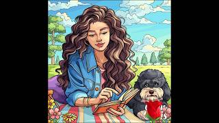 Lady and her dog bestfriends puppy woman colorbynumber doglover [upl. by Odilia]