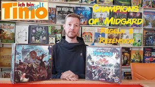 Champions of Midgard Rezension deutsch Timo spielt [upl. by Aleibarg]