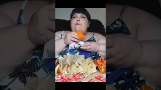 Queen eats tacos 🌮 … hungryfatchick mukbang tacos foodie [upl. by Nimzay]