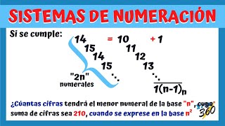 SISTEMAS DE NUMERACIÓN  Ejercicio 06  Nivel Examen de Admisión [upl. by Ahsinyt99]