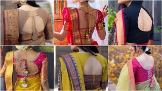 🪔दीवाली स्पेशल back neck blouse designssilk saree blouse design blouse designs2024 blouse designs [upl. by Branscum]