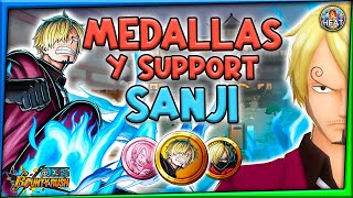 EL SANJI MÁS TANQUE Y CON MAYOR DAÑO QUE VERÁS  Medallas y Support OPBR [upl. by Edniya]