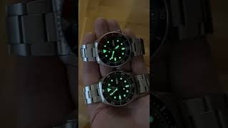 Lume battle Seiko Skx vs Seiko SRPD 5 sports edcwatches [upl. by Ultima]