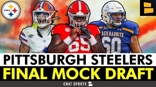 Final 2024 Steelers Mock Draft Omar Khan TRADES DOWN In RD1 Of The NFL Draft amp Takes Amarius Mims [upl. by Aicsile]