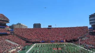 2024 Nebraska Cornhusker Marching Band plays National Anthem Hail Varsity vs UTEP 8312024 [upl. by Martyn]