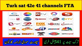 Turk sat 42e latest update 2024turksat 42e ki 4ft dish setting Turk satellite fta channel list [upl. by Otho668]