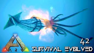 ARK SURVIVAL EVOLVED  NEW ALPHA TUSOTEUTHIS GIANT SQUID TAME  E42 MODDED ARK EXTINCTION CORE [upl. by Annoid]