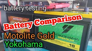 yokohama battery vs motolite gold comparison tips [upl. by Egamlat]