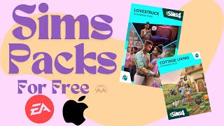 GET ALL OF THE SIMS 4 PACKS FOR FREE EA APP FOR MAC  THE SIMS 4 LOVESTRUCK FREE DOWNLOAD [upl. by Ethbinium]