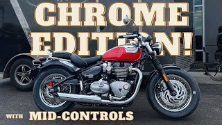 2023 Triumph Bonneville Speedmaster  Chrome Edition Walk Around [upl. by Eilzel916]