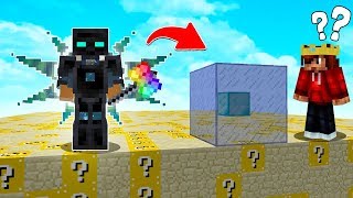 CUBÃO DE LUCKY BLOCK COM ARMADURA DO AVARITIA QUE FAZ VOAR NO CUBÃO INTEIRO NO MINECRAFT [upl. by Spears]