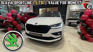 Skoda Slavia Sportline 15 TSI DSG WalkAround Unveiling Sporty Design amp Performance [upl. by Macey400]