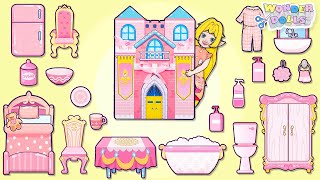 Decorate New Paper Dollhouse  Wonder Dolls  Diy Paper Dolls amp Crafts [upl. by Eramal]