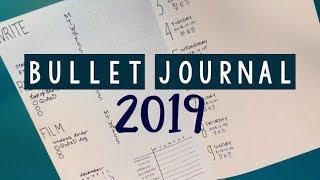 MINIMALIST BULLET JOURNAL SETUP 2019  PLAN WITH ME [upl. by Malaspina]