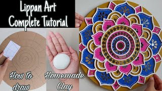 Lippan Art Complete Tutorial  Step By Step Lippan Art Tutorial For Beginners [upl. by Roseline]