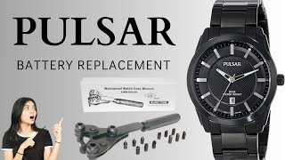 Pulsar Watch Battery  Pulsar Battery Replacement  Watch Battery Replacement  DIY  FYP [upl. by Egiarc]