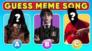 Guess Meme SONG  Wednesday Skibidi Dom Dom Yes Yes M3gan MrBeast [upl. by Kiersten793]