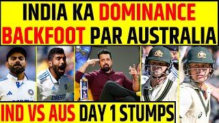 🔴INDIA vs AUSTRALIA DAY 1 STUMPSJASPRIT BUMRAH NE INDIA KA KARAYA SHANDAR COMEBACKBACKFOOT PAR AUS [upl. by Nylia76]