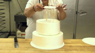 How to Assemble a Stacked Cake using Cake Support Solutions [upl. by Aihsemaj]