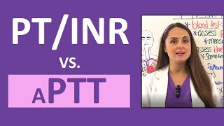 PTINR vs aPTT PTT Nursing Explained NCLEX Lab Values [upl. by Ahsiemal]