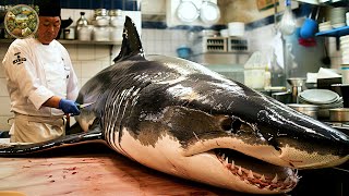 Explore Japanese cuisine How to prepare Shark for Sashimi by a Japanese chef  Emison Newman [upl. by Amekahs]