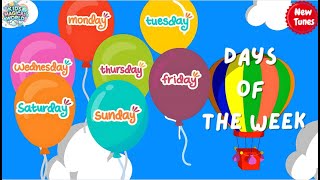 Days of the Week Song for Kindergarten toddlers preschoolers  Nursery Rhyme Monday [upl. by Annahahs]