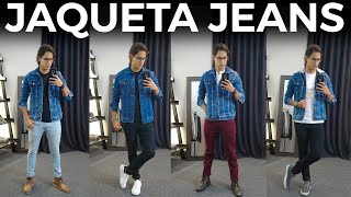 Como usar JAQUETA JEANS MASCULINA  REVIEW MODA MASCULINA [upl. by Malha209]