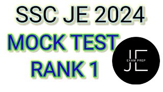 SSC JE 2024  MOCK TEST RANK 1  HOW TO INCREASE MARKS IN MOCK  CIVIL  MECHANICAL  ELECTRICAL [upl. by Gnud463]