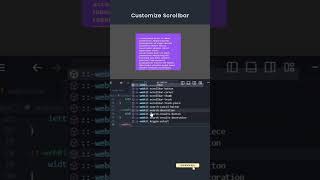 Style Custom Scrollbar in CSS css tipsandtricks webdesign programming coding with shahmirifyy [upl. by Etnuahc]