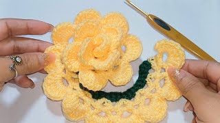 Como tejer ROSA a crochet paso a paso explicación especial [upl. by Cilurzo]