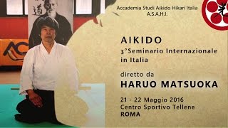 HARUO MATSUOKA AIKIDO 3° SEMINARIO INTERNAZIONALE IN ITALIA ROMA 2016 [upl. by Ani196]