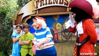 HD Peter Pan Characters at Disneyland Long Lost Friends Week  Rare Disneys Characters [upl. by Schnell]