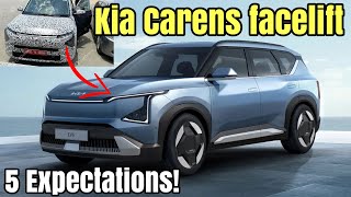 Kia Carens facelift 2025 Top 5 Expectations [upl. by Naenej325]