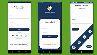 Login UI Design Using Xamarin form [upl. by Biles248]