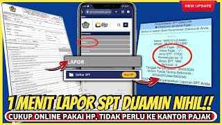 Cara Lapor pajak tahunan pribadi online 2023 • Lapor SPT tahunan di DJP Online [upl. by Nnaeus]