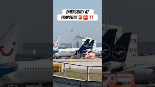 Emergency at FRAPORT ⚠️ 🚨 amazingplanes amazing aviation emergency notarzt plane [upl. by Nelg]