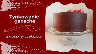 Tynkowanie tortu ganachem z gorzkiej czekolady [upl. by Eilyr]