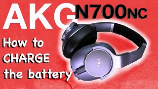 How to CHARGE the battery of AKG N700NC wireless [upl. by Hoffert55]