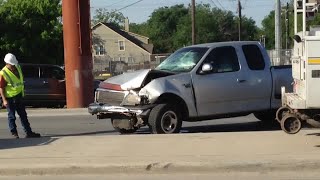 Cap Metro train collides with pickup truck crossing barrier [upl. by Christos]