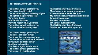 The Farther Away I Get From You  lyrics [upl. by Epstein684]