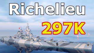 World of WarShips Richelieu  4 Kills 297K Damage [upl. by Lula198]