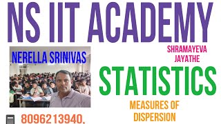 STATISTICS MEASURES OF DISPERSION [upl. by Deys]