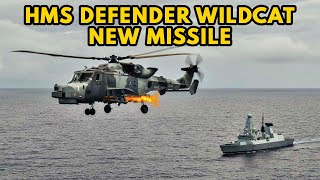 Successful HMS Defender Wildcat Fired The Martlet Lightweight Missile [upl. by Onilecram]