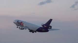 Federal Express Douglas DC1030F Takeoff 30L  N319FE  Minneapolis International [upl. by Weigle482]