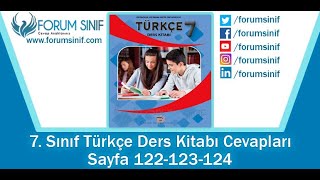 7 Sınıf Türkçe Ders Kitabı 122123124 Sayfa Cevapları Dörtel Yayınları [upl. by Aicekal]