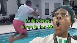 I jumped in the pool for 10k Speed tried to push me in [upl. by Yklam]