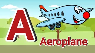 A for Aeroplane ✈️ A for Apple 🍎  Phonics Song with Two words [upl. by Zorine]